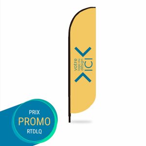Drapeau plume - Rond (personnalisé)